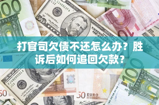 武汉打官司欠债不还怎么办？胜诉后如何追回欠款？