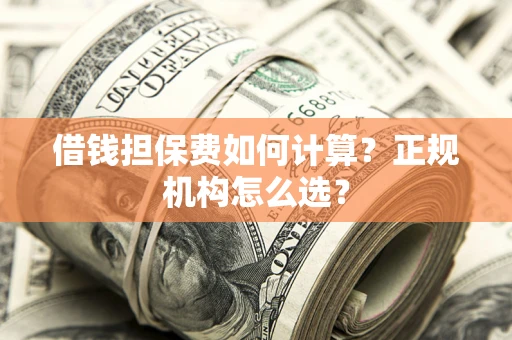 武汉借钱担保费如何计算？正规机构怎么选？