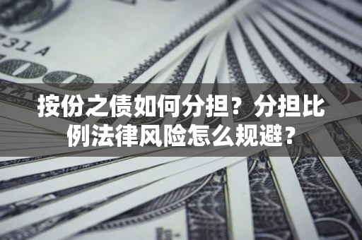 武汉按份之债如何分担？分担比例法律风险怎么规避？