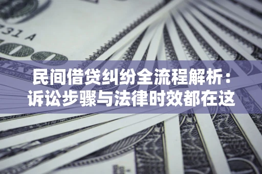 武汉民间借贷纠纷全流程解析：诉讼步骤与法律时效都在这儿了