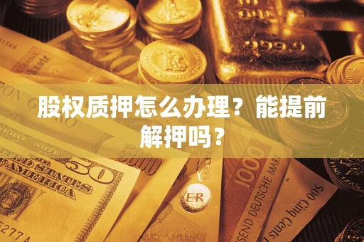 武汉股权质押怎么办理？能提前解押吗？