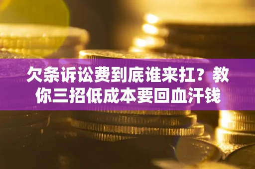 武汉欠条诉讼费到底谁来扛？教你三招低成本要回血汗钱